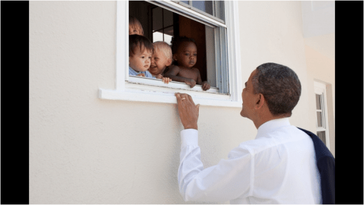 Obama with kids